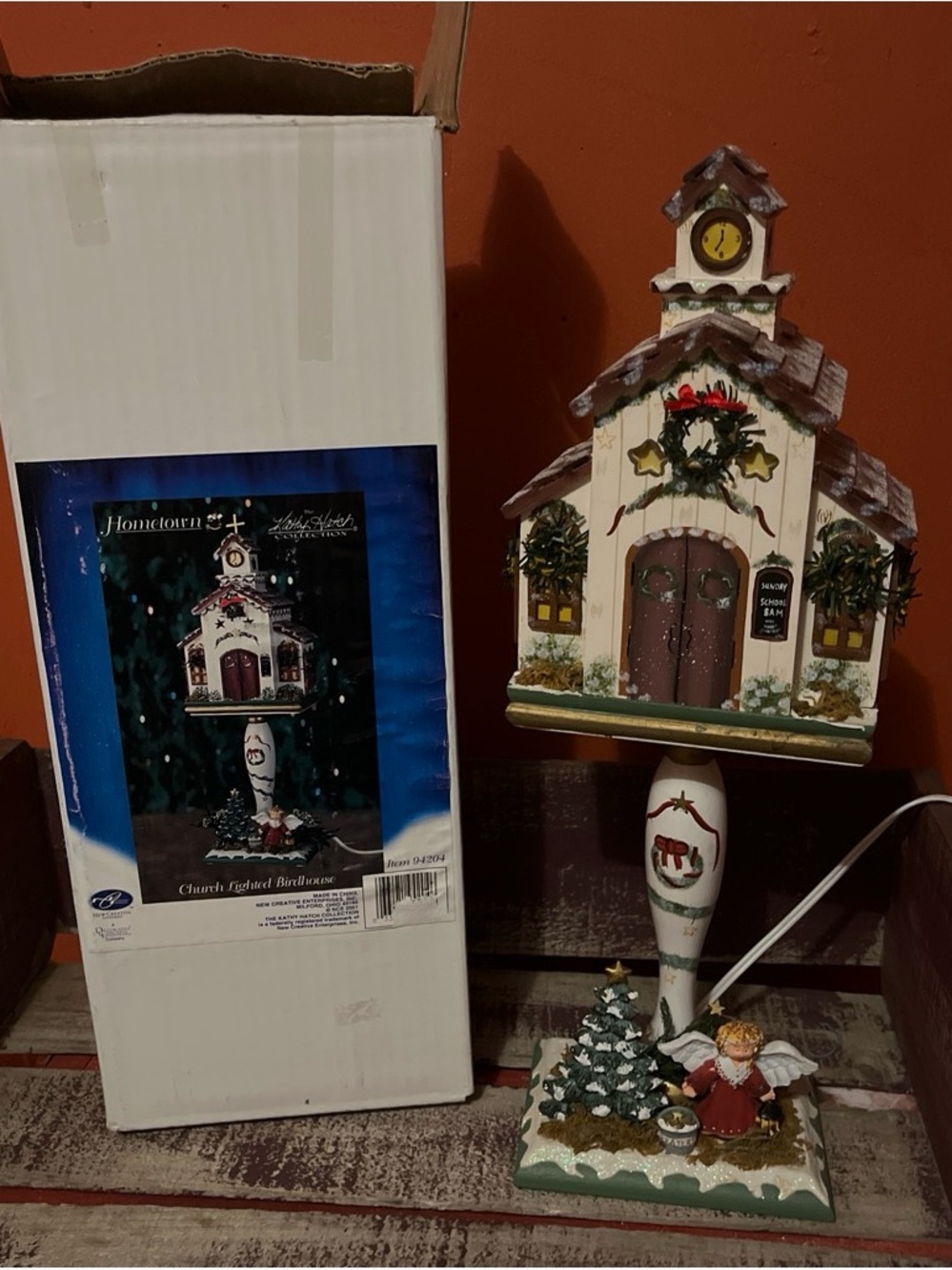 Hometown Seasons Church Birdhouse Holiday Decor - Cream & Brown